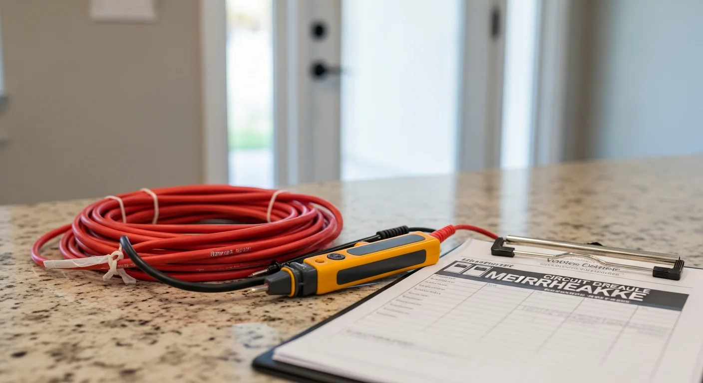 Electrician running new wiring during a kitchen remodel